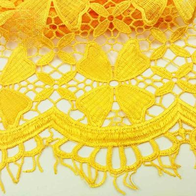 Tejido de Bordado de Seda de Poliéster, Encaje Soluble en Agua Completo con Accesorios, Tela de Bordado Hueco Tridimensional
