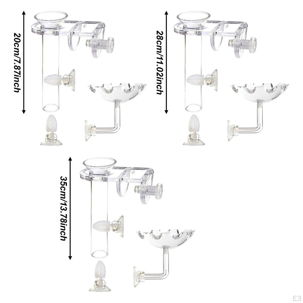 Aquarium Feeding Tube and Tank Accessories, Acrylic Glass, Easy To Clean, Clear Feeder