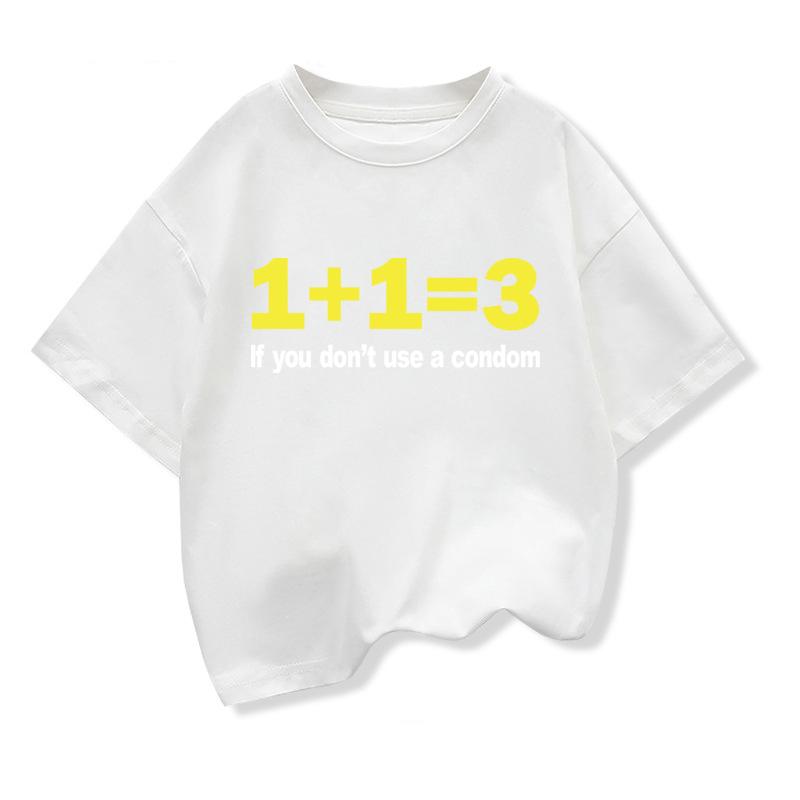 Kids' Polyester T-Shirt with Fun Digital Print Casual Loose Street Style Trendy Children's Tee Round Neck Boys' Top