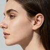Titanium Heart Bat Wing Ear Stud Piercing Earring, Fashionable and Sweet European-Korean Style.