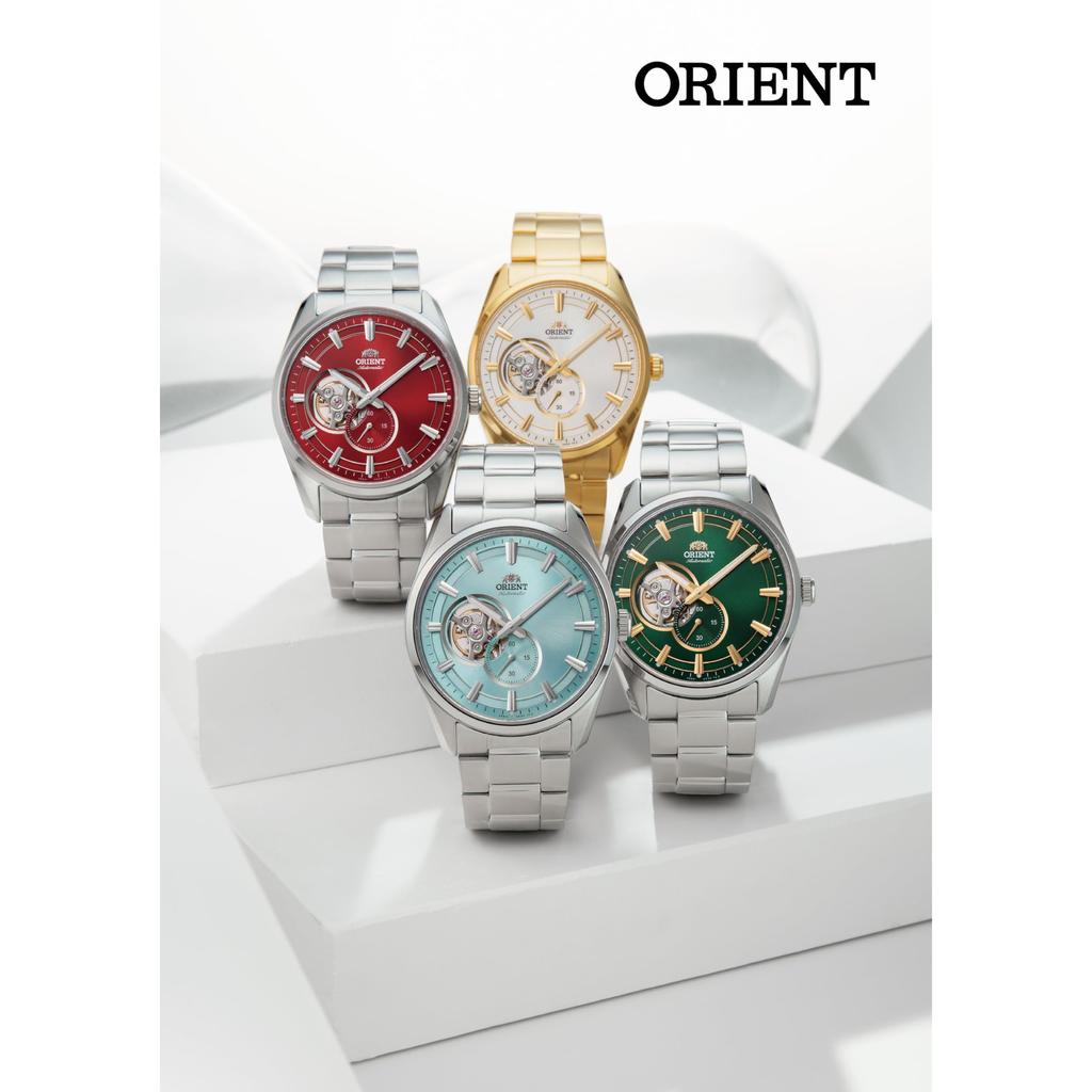 ORIENT Men s Automatic Watch RN-AR0010R Red Open Heart Semi-Skeleton Mechanical Self-Winding with Warranty