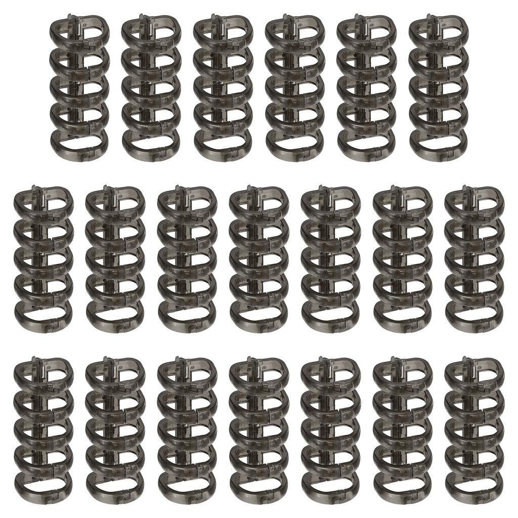 10/20Pcs 5-Ring Binding Spines Snap Split Binder Rings Plastic Round Loose-Leaf Rings Comb Folio Binder Stationery Office Supply