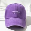 1pc Vintage "Perfectly Imperfect" Washed Baseball Cap, Adjustable Snapback,Unisex Outdoor Hat for Men & Women,Casual Style