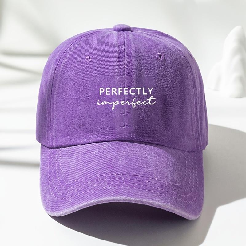 

1pc Vintage Perfectly Imperfect Washed Baseball Cap, Adjustable Snapback,Unisex Outdoor Hat for Men & Women,Casual Style Adjustable фіолетовий