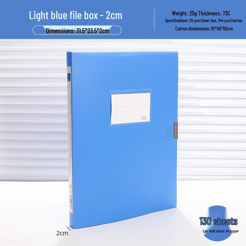 Durable Blue A4 Plastic File Box