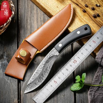Stainless Steel Handhandle Meat Knife Fruit Knife Boning Knife Mongolian Hand-forged Sheep Knife Outdoor Barbecue Meat Cutting Hunting Knife
