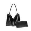 [Exclusive for Live Broadcast] PU Large-capacity Tote Bag, Mother and Child Bag, Girls Commuter Bag, Shoulder Texture Solid Color Satchel.