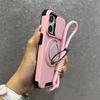 Armor Magnetic Bracket Case for iPhone 16 14 13 12 11 15 Pro Max Plus With Lanyard Slide Camera Protection Shockproof Cover