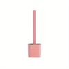1 Set, Water-proof Base, Toilet Brush with Holder Set, Floor-to-ceiling or Wall-mounted Toilet Brush with Long Handle,