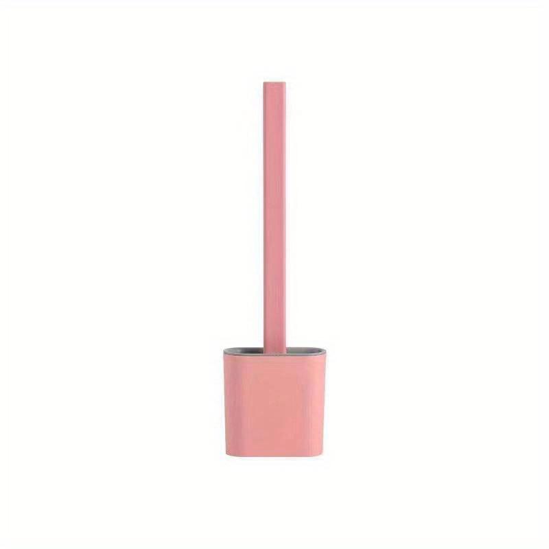 1 Set, Water-proof Base, Toilet Brush with Holder Set, Floor-to-ceiling or Wall-mounted Toilet Brush with Long Handle,