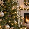 Bead Christmas Tree Ornaments - Ice Drop Shaped Branch Decorations for Holiday Display