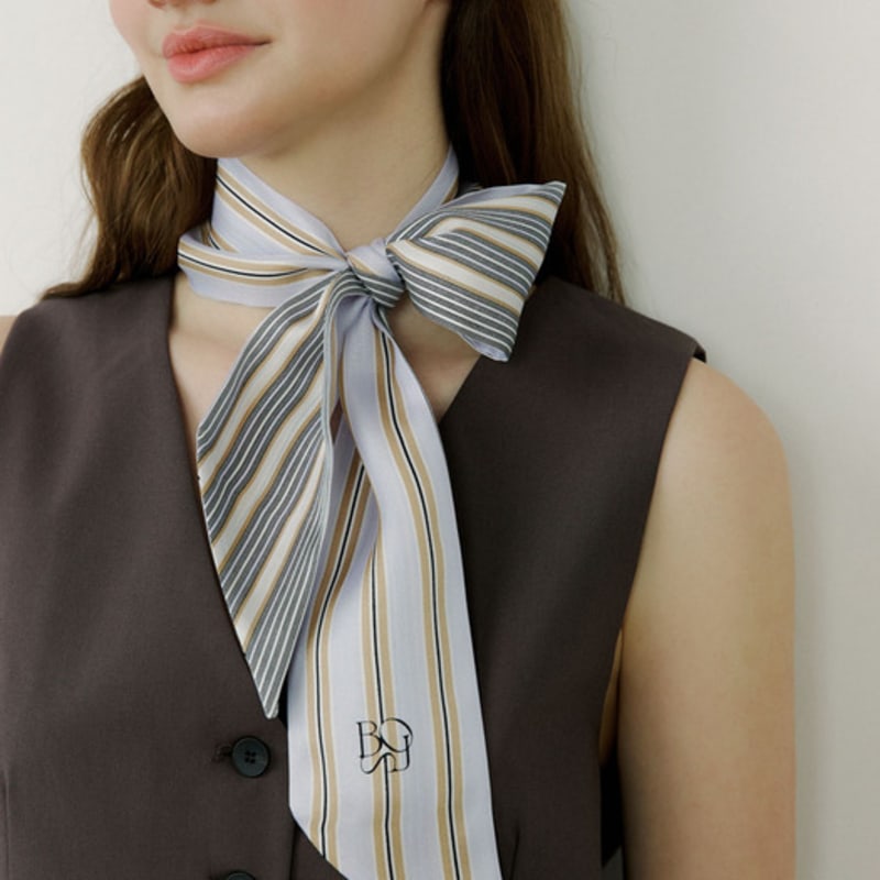 

BB’DE SOLI’DE sweety twilly scarf - blue black
