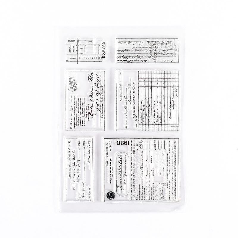 Vintage Clear Silicone Stamps, Letters Numbers Plants Landscape Postmark, Journal Diary Collage Decor Stamps