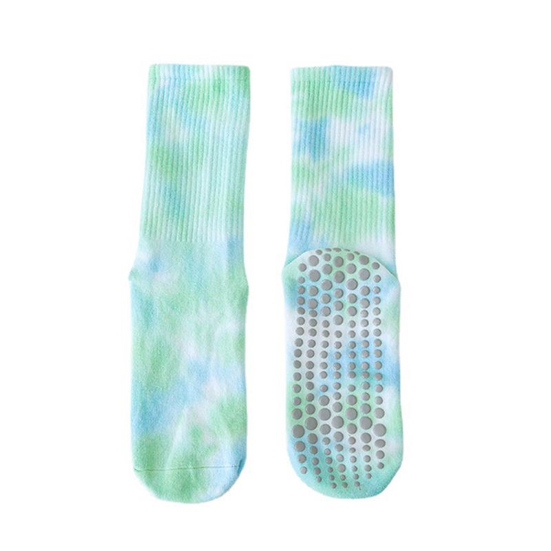 Damen Weiblich Pilates Yoga Yoga Socken Tie Dye Griffige Socken Sport Yoga Socken Anti Rutsch Pilates