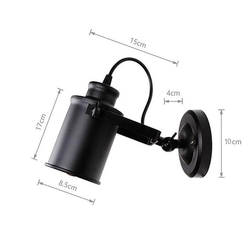 Retro Industrial LED Wall Lamp Iron Light Rustic Interior Iron Wall Sconce For Bedroom Balcony Hallway Home Decor Fixture