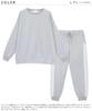 ON NISHIKI Sweatshirt Long Mini Fleece Long Loungewear Women's Set, Sleeve, 35% Cotton, Lining, Spring/Autumn Pajamas, Pants, (Gray/M/77321)