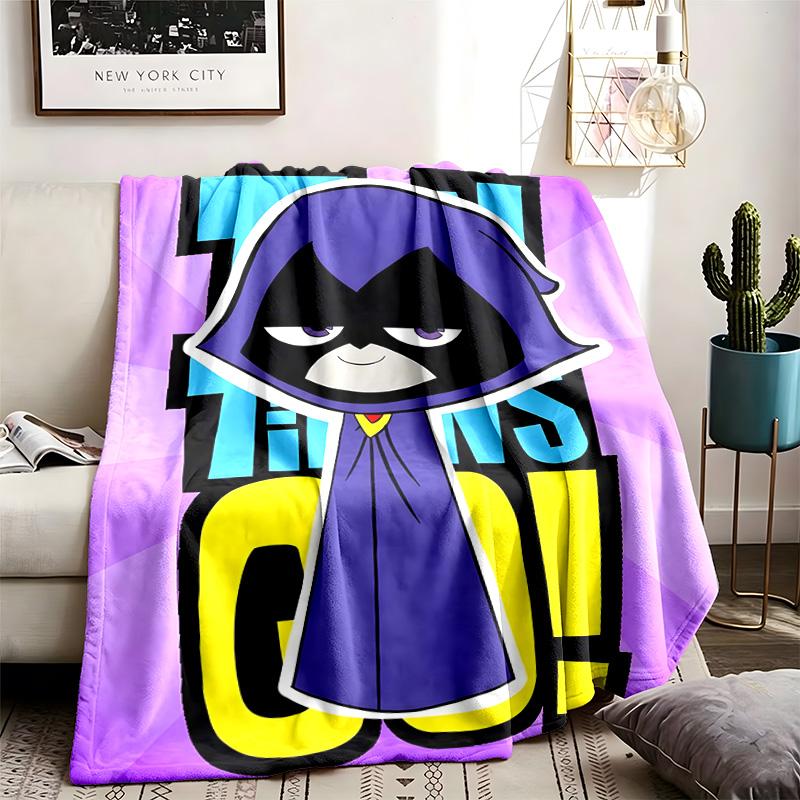 Teen Titans Go! (5) Pătură Potrivită Pentru Toate Anotimpurile Și Perfectă Pentru Siestă Prezintă Culori Vibrante Un Cadou Ideal Pentru Familie Și Prieteni