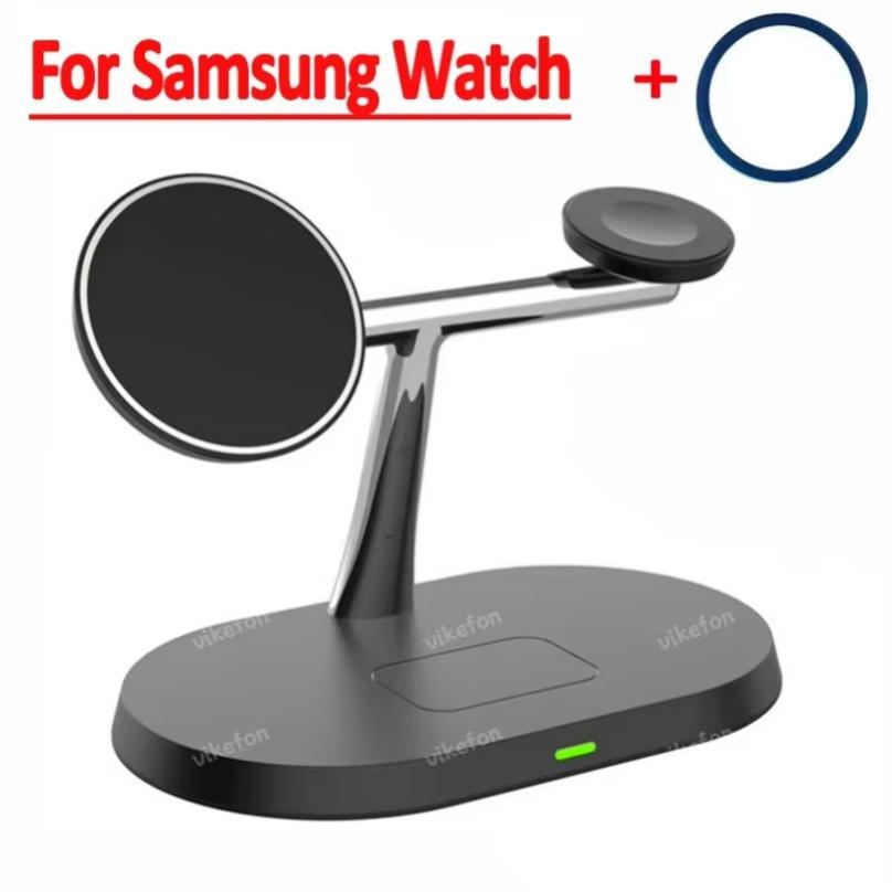 

3 в 1 30 Вт магнитное беспроводное зарядное устройство сверхбыстрая зарядная станция для Samsung Galaxy S25 S24 Watch 7 6 5 4 3 2 Active 1 2 Earbuds