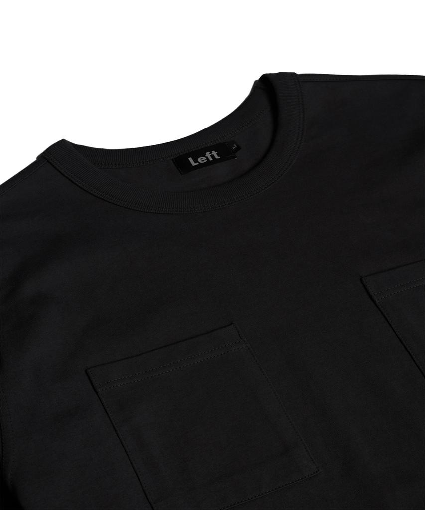 Left Seoul Two-Pocket Heavy Cotton Long Sleeve [Black]