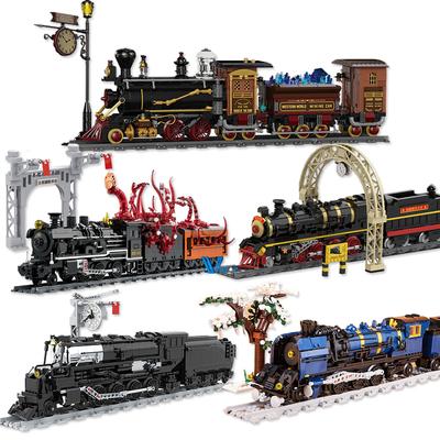 Unlimited Train Building Blocks Ore Train Steam Train Leader Orient Express Model Assembled Brick Toys For Kids Christmas Gift