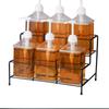 Black Coffee Syrup Rack Metal Kitchen Storage Shelves  for Cabinet Cafe Countertop