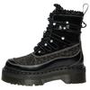 Dr. Martens Jadon Series Frill Couro Botas Versáteis Confortáveis 5cm Botas Femininas Preto 42044001