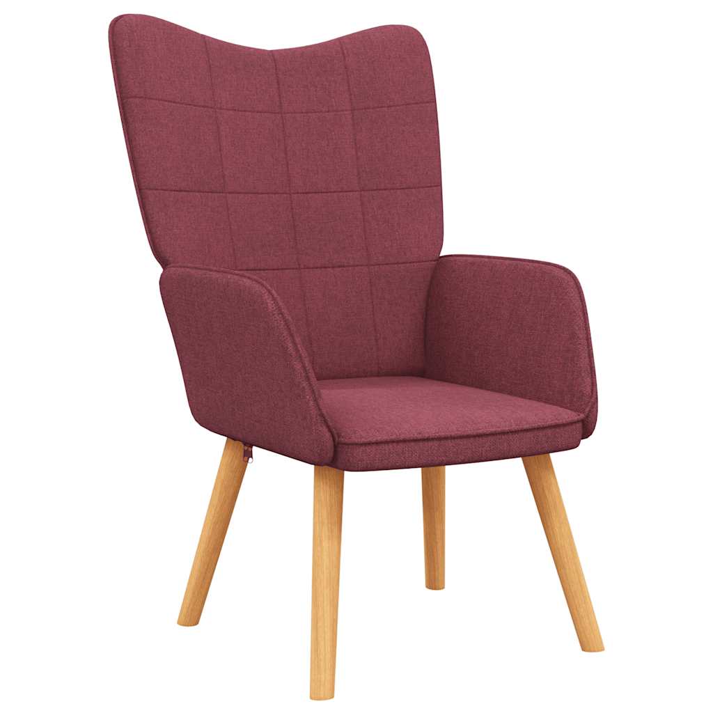 Relax Chair Burgundy Fabric