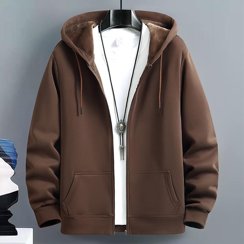 2024 Men's American Trend Hooded Cardigan Sweatshirt: Spring/Autumn Zip-Up Jacket for Couples