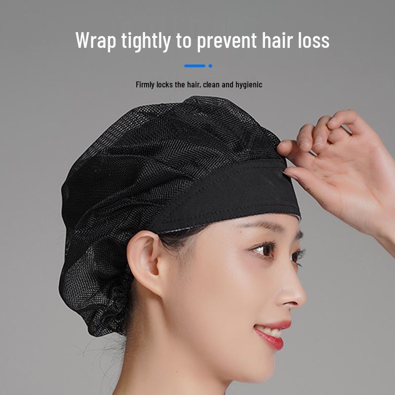 Breathable Dustproof Women's Work Cap - Mesh Chef Hat for Kitchen Hygiene, Oil & Smoke Proof
