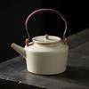Beige Ru Porcelain Beam Pot 1011 New Ceramic Handmade Ru Kiln Opening Teapot Household Kung Fu Tea Set Brewing Teapot