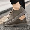 Klasické pánské prodyšné tenisky Pravá kůže Pánská ležérní obuv Univerzální šněrovací Pánská vycházková obuv Pánská protiskluzová obuv
