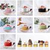 10 Pcs 50Ml Temperature Resistance Reusable Aluminum Foil Baking Cups With Lid Small Pudding Tart Tins Pastry Baking Tools Set