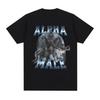 Limited Alpha Male Vintage Wolf Graphic T Shirts Women's Men's Fashion Gothic T-shirt Funny Unisex Tshirt Women's Clothing