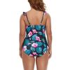 Womens Plus Size Floral Print Backless One Piece Swimsuit With Padded Bust No Underwire