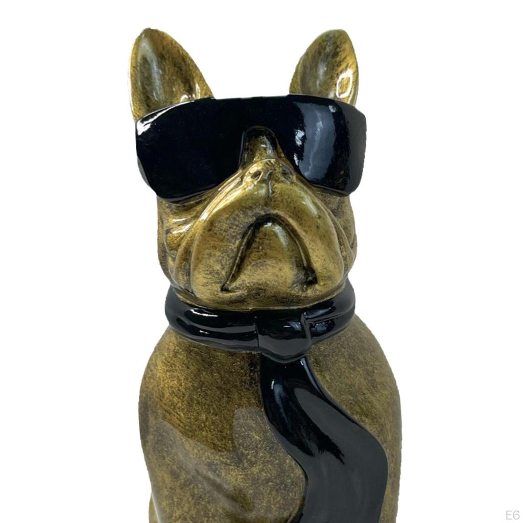 Hundstaty Harts Enkel Minimalistisk Djurskulptur för Bokhylla Skrivbordshylla Svart