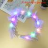 Led Feather Wreath Crown Light-Up Luminous Headdress For Women Girls Wedding Christmas Glow Party Decoration