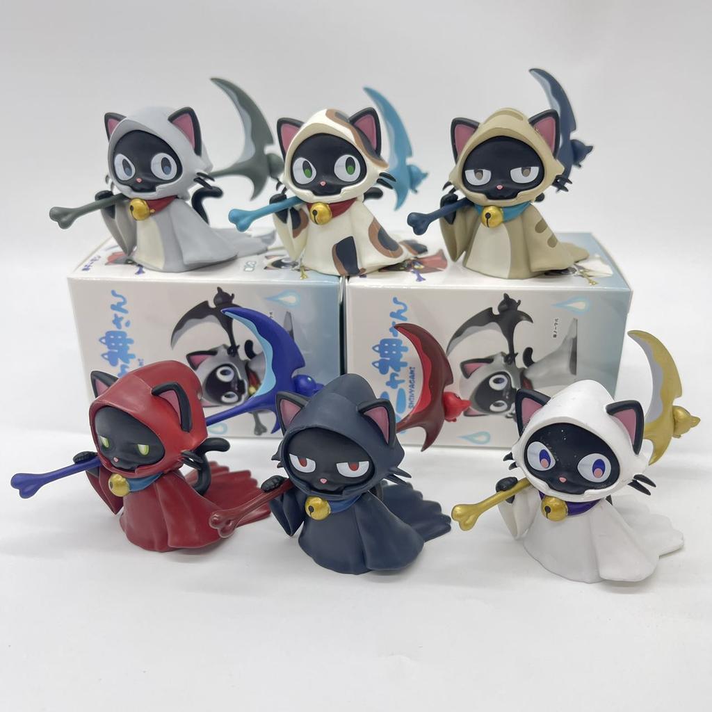 New In Stock Sickle Reaper Cat Twisted Egg Blind Box Reaper Shaped Cat Action Figure Collection Ornament Perfect Birthday Gift