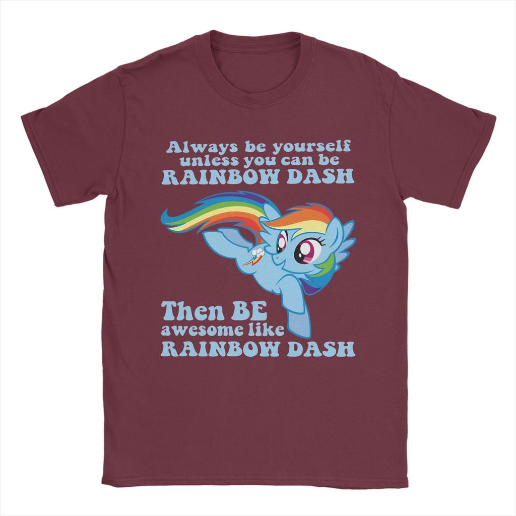 Unisex Rainbow Dash T Shirts Cotton Clothes Creative Short Sleeve Crewneck Tees Plus Size TShirts