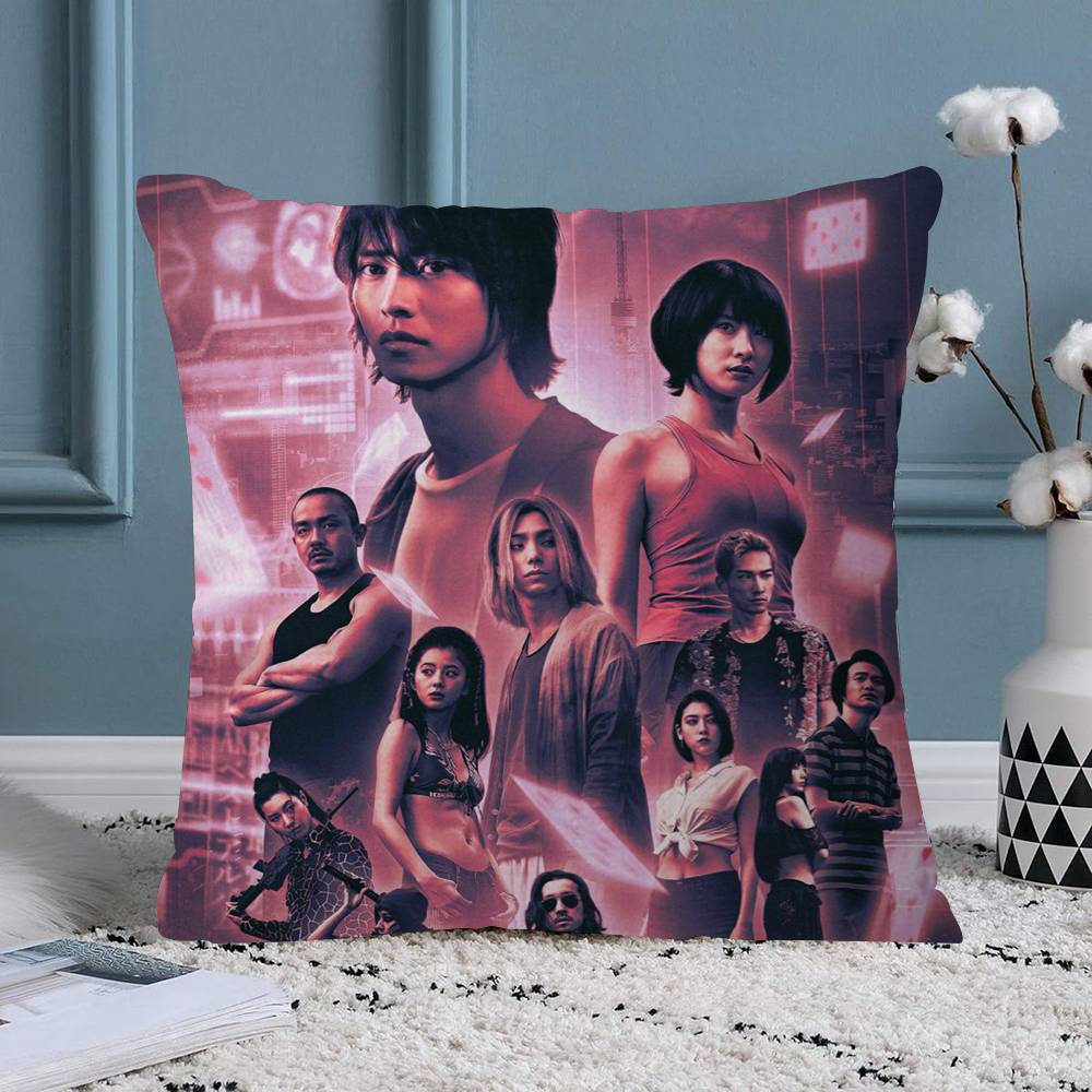 Hot TV Alice In Borderland Pillow Cover for Bedroom Room and Living Room Sofa Decorative Cushion Cover