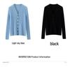 100% Pure Cashmere Women's V-Neck Cardigan – Autumn/Winter Knit Sweater Coat