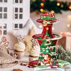 Cake Stand 3 Tier Christmas Cake Stand Display Rack Rack Festive Holder For Festival Gathering Celebration Party Birthday Dining