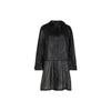 Cappotto con Cappuccio di Colore Unito di Media Lunghezza Donna SS22 Cappotti Nero HG8672