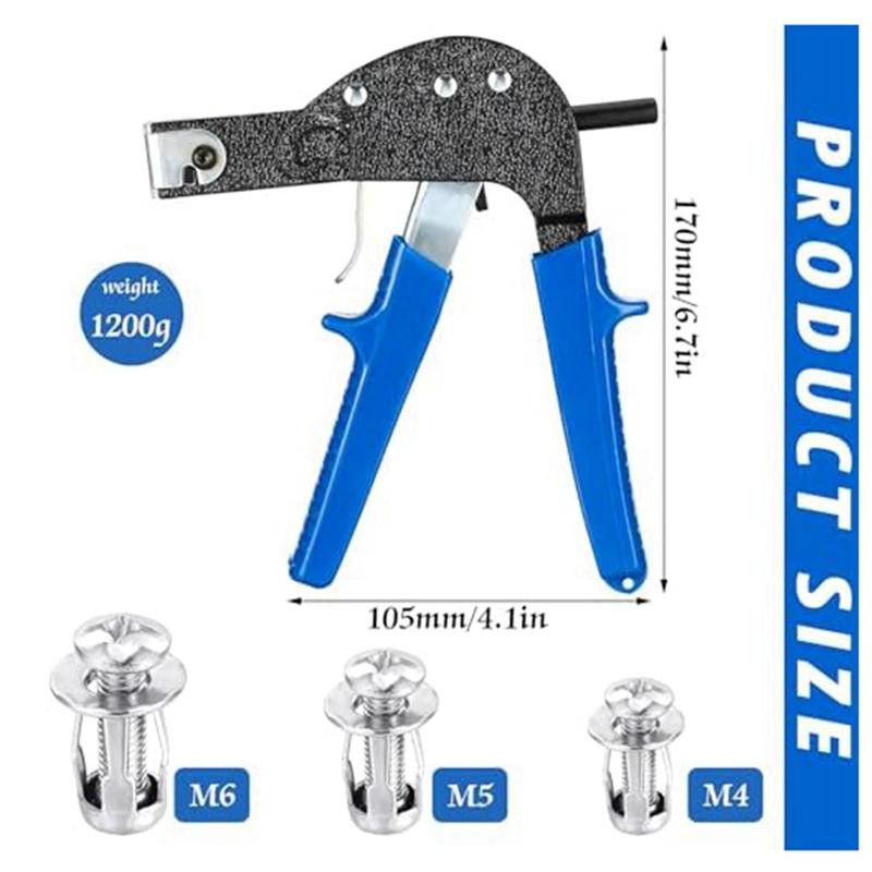 A20F-Expansion Screw Petal Nut And Metal Setting Tool,For Hollow Wall Plasterboard Pressboard Hardboard Steel Zinc Plate