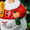 Christmas Santa Claus Chef Figurine Resin Cartoon Santa Statue Holiday Party Home Office Kitchen Desktop Decoration Ornament