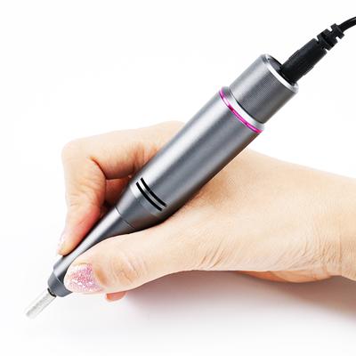 Black Metal Handle Portable Nail Drill With Drill Bits Polishing Remove Poly UV Gel Equipment Manicure Pedicure Machine