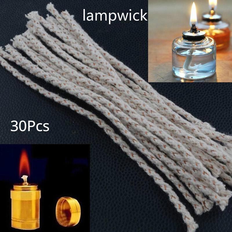 

2026 30pcs/lot Cotton Core Wick For Kerosene Alcohol Lamp Durable Wicks For DIY Wheel Kerosene Oil Lighter Candle Making Tools