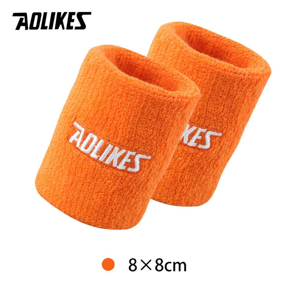 Aolikes Wrist Sweatband Tennis Sport Wristband Volleyball Gym Wrist Brace Support Sweat Band Towel Bracelet Protector 8 /11Cm