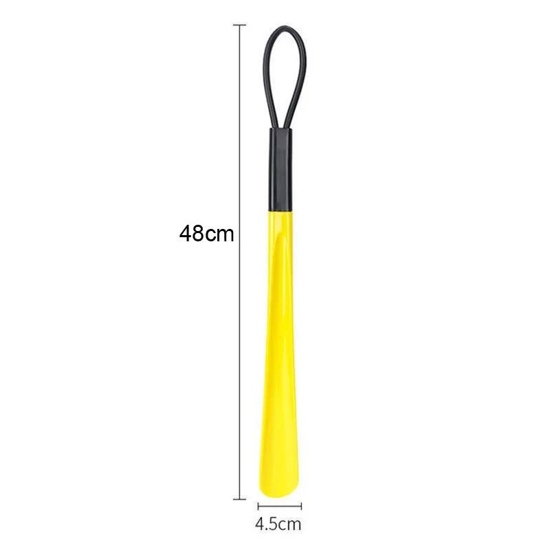 

1PC Extra Long Flexible Plastic Shoe Horns Durable Shoe Spoons No Bending Required Assistive Device for Pregnant Women жёлтый