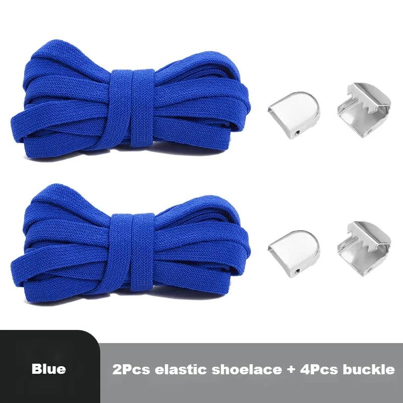 Elastic Laces Sneakers Shoelaces Without Ties End Locks College Style Shoestring Rubber Band for Laces Shoes Accessories 1Piar