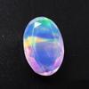 Lab-Created Opal Loose Gemstone Brilliant Round Cut 12.15 Ct Doublet for Jewelry Making and Crafts